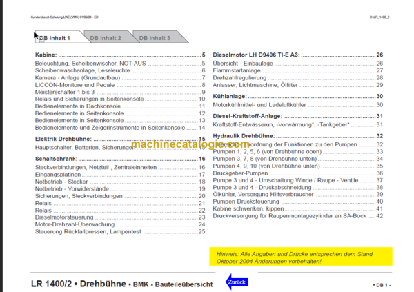 LIEBHERR LR 1400-2 DREHBUHNE