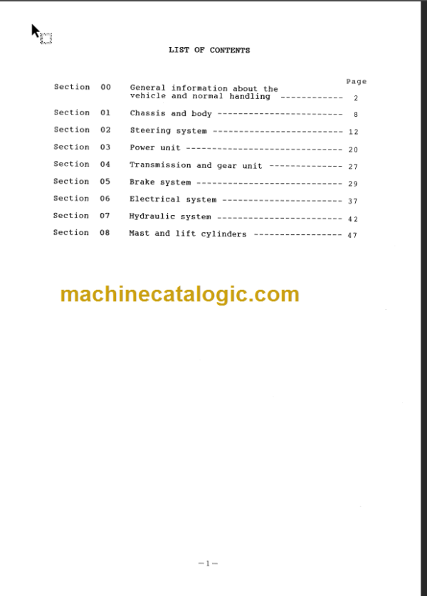 KOMATSU FB16-1E 18-1E SHOP MANUAL