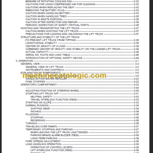 KOMATSU FB30-11 OPERATION MANUAL