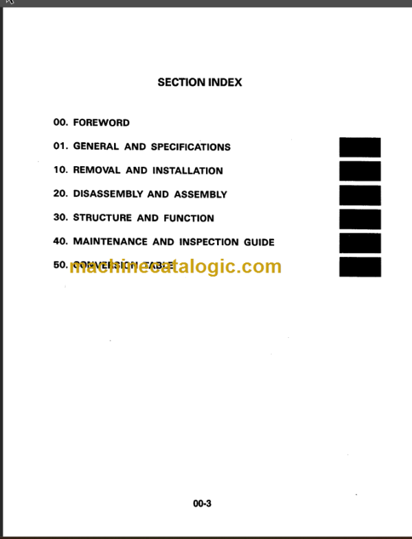 KOMATSU FD50 60 70 SHOP MANUAL