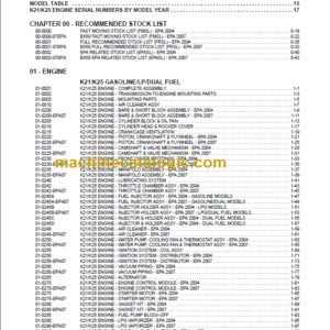 KOMATSU BX50 PARTS MANUAL