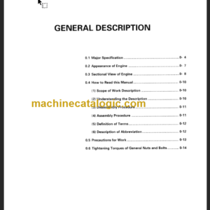 KOMATSU 4D92E 4D94E 4D98E SHOP MANUAL