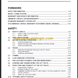 KOMATSU FD100 115 135-8 OPERATION MANUAL