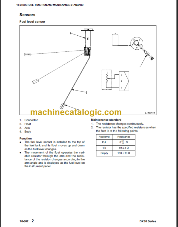 KOMATSU DX50 SERVICE MANUAL