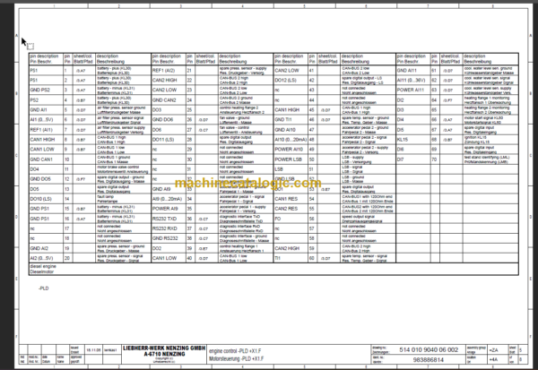 LIEBHERR HS845 HD TECHNICAL INFORMATION