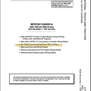 NAVISTAR INTERNATIONAL CTS-5122V CIRCUIT DIAGRAM