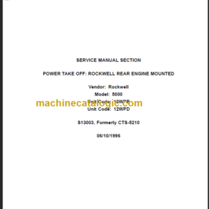 NAVISTAR MODEL 5000 POWER TAKE OFF SERVICE MANUAL