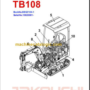 TAKEUCHI TB108 Compact Excavator Parts Manual