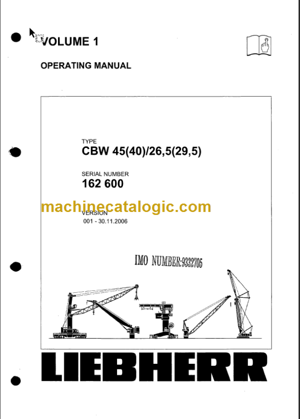 LIEBHERR CBW 45 40 26 OPERATING MANUAL