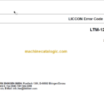 LIEBHERR LTM1200 5.1 ERROR CODE MANUAL