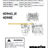 KOMATSU 4D94(L)E 4D98E SERVICE MANUAL