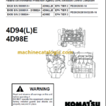 KOMATSU 4D94(L)E 4D98E SERVICE MANUAL