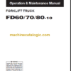 KOMATSU FD60 70 80-10 OPERATION MANUAL