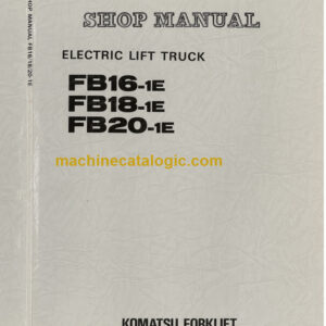 KOMATSU FB20-1E SHOP MANUAL