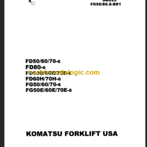 KOMATSU FG50(E) 60(E) 70(E) SHOP MANUAL