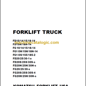 KOMATSU FG1 OS 155 185-2 OPERATION MANUAL