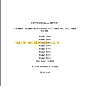 EATON RTLO-14618-RTLO-16618 SERVICE MANUAL