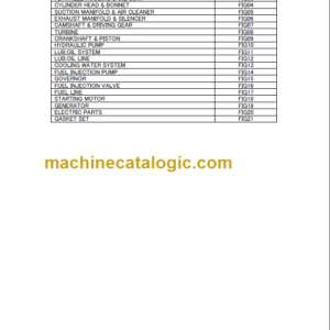 TAKEUCHI TB175W Hydraulic Excavator Parts Manual