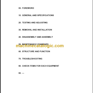 KOMATSU FG50 FG60 FG70-7 SHOP MANUAL