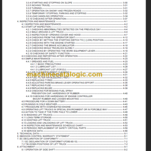 KOMATSU FD60 70 80-10 OPERATION MANUAL