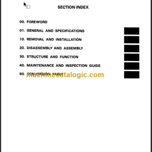 KOMATSU FG50(E) 60(E) 70(E) SHOP MANUAL