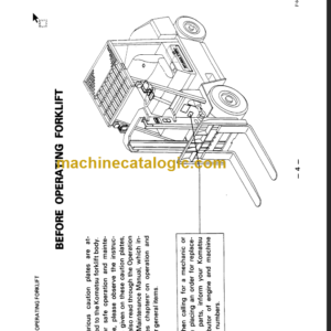 KOMATSU FG1 OS 155 185-2 OPERATION MANUAL