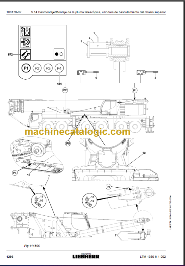 LIEBHERR LTM-1350-6-1 Manual de instrucciones para el uso SP