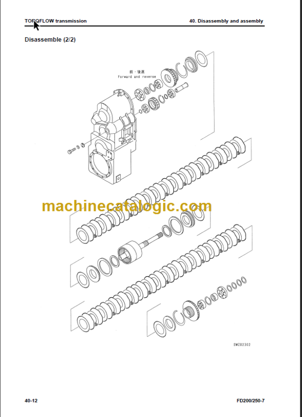 KOMATSU FD200-7 SHOP MANUAL