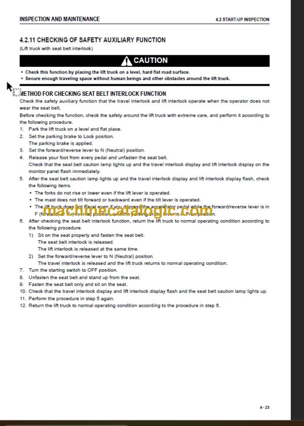 KOMATSU FD60 70 80-10 OPERATION MANUAL