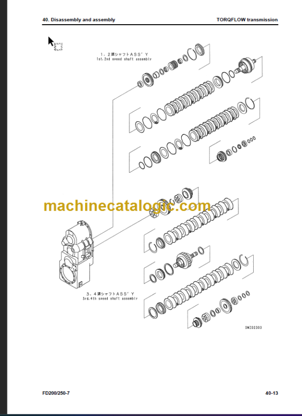 KOMATSU FD200-7 SHOP MANUAL