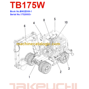 TAKEUCHI TB175W Hydraulic Excavator Parts Manual