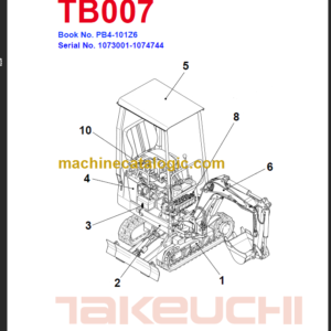 TAKEUCHI TB007 Compact Excavator Parts Manual