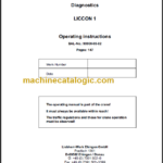 LIEBHERR LICCON1 OPERATING INSTRUCTIONS