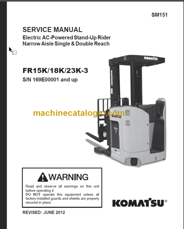 KOMATSU FG50 FG60 FG70-7 SHOP MANUAL