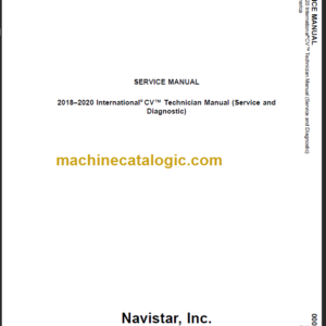 NAVISTAR CV Technician Service Diagnostic Manual