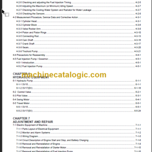 YANMAR SV15-SV17-SV17-SV17 EX SERVICE MANUAL