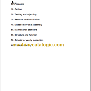 KOMATSU FD250-7 SHOP MANUAL