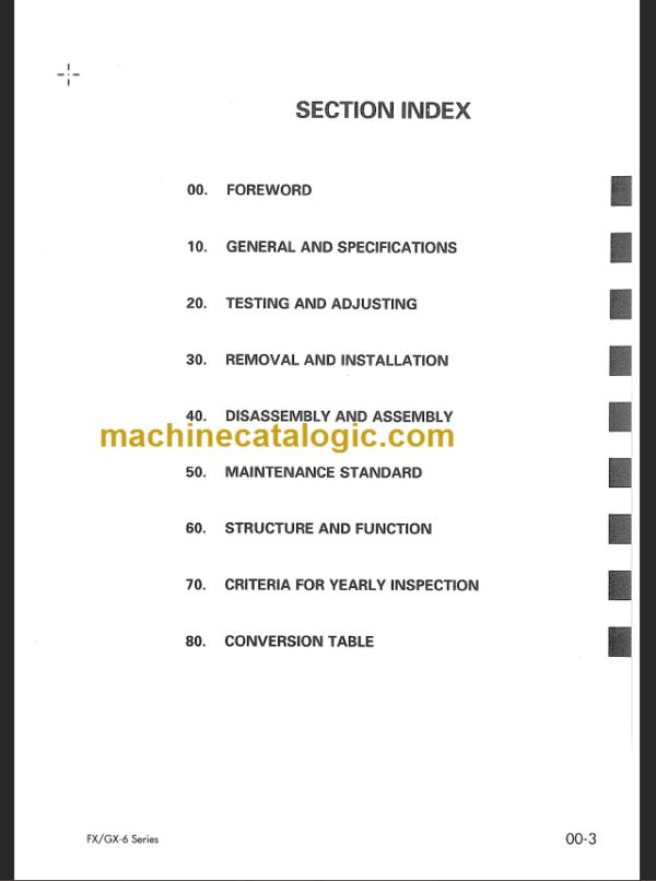 KOMATSU FD150 180 200 200Z-6 250Z-6 SHOP MANUAL