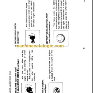 KOMATSU FG20 25 30 OPERATION MANUAL