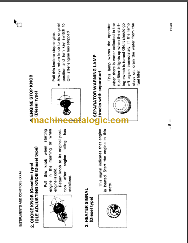 KOMATSU FG20 25 30 OPERATION MANUAL