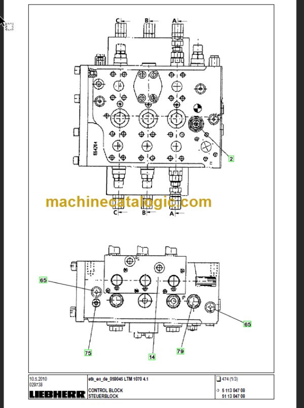 LIEBHERR LTM1070 4.1 PARTS CATALOGUE EN DE FR SP RU