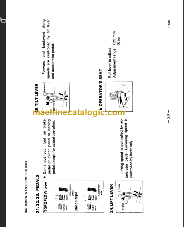 KOMATSU FG20 25 30 OPERATION MANUAL