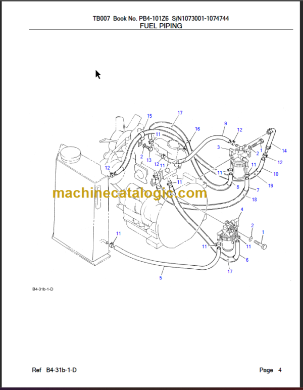 TAKEUCHI TB007 Compact Excavator Parts Manual