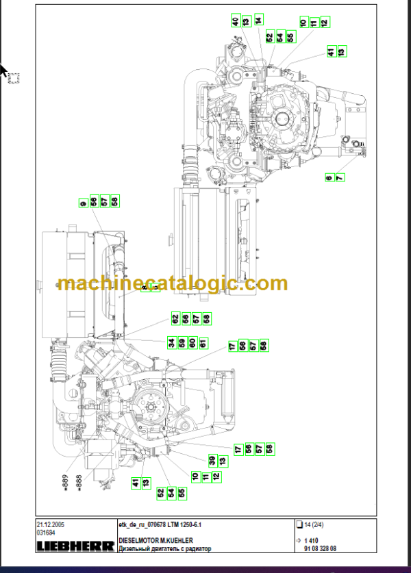 LIEBHERR LTM1250 6.1 PARTS CATALOGUE EN DE FR SP RU