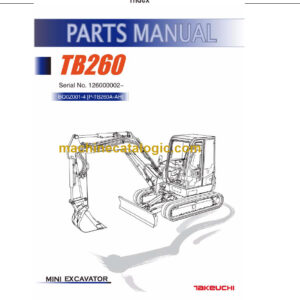 TAKEUCHI TB260 Mini Excavator Parts Manual