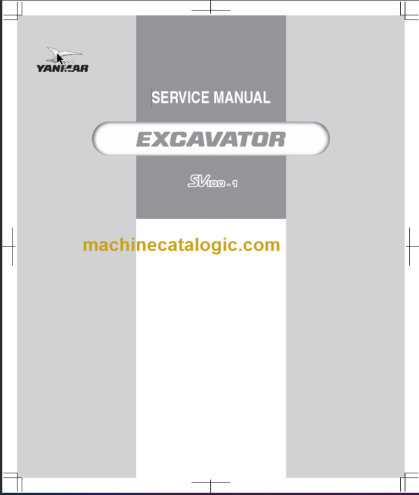 YANMAR SV100-1 SERVICE MANUAL