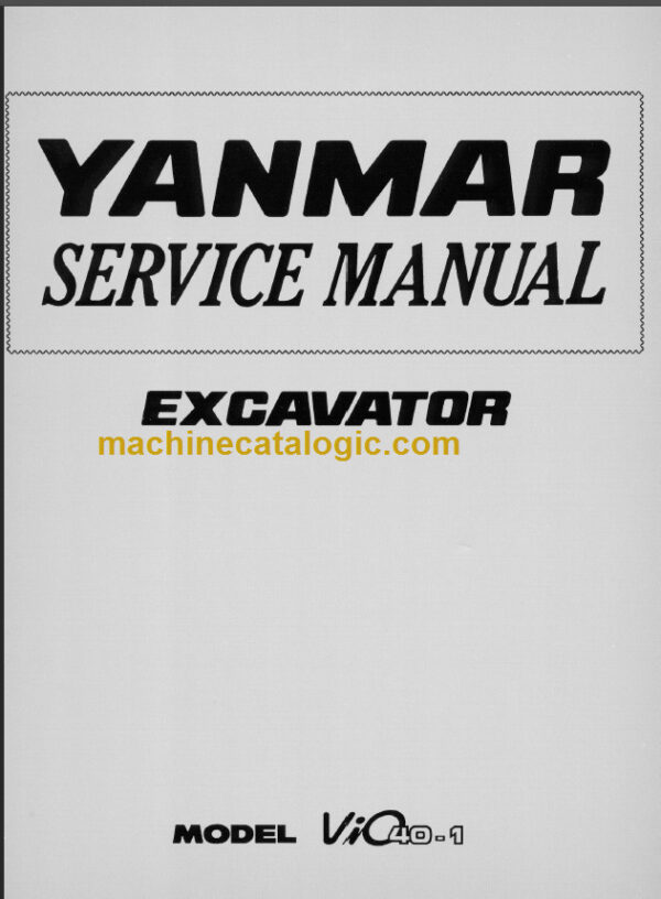 YANMAR VIO40-1 SERVICE MANUAL