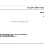 LIEBHERR LR1350-1 LICCON ERROR CODE