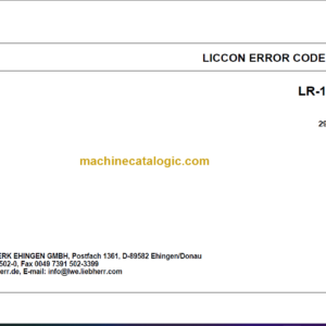 LIEBHERR LR1350-1 LICCON ERROR CODE