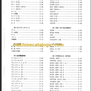 TAKEUCHI TB55UR Hydraulic Excavator Parts Manual